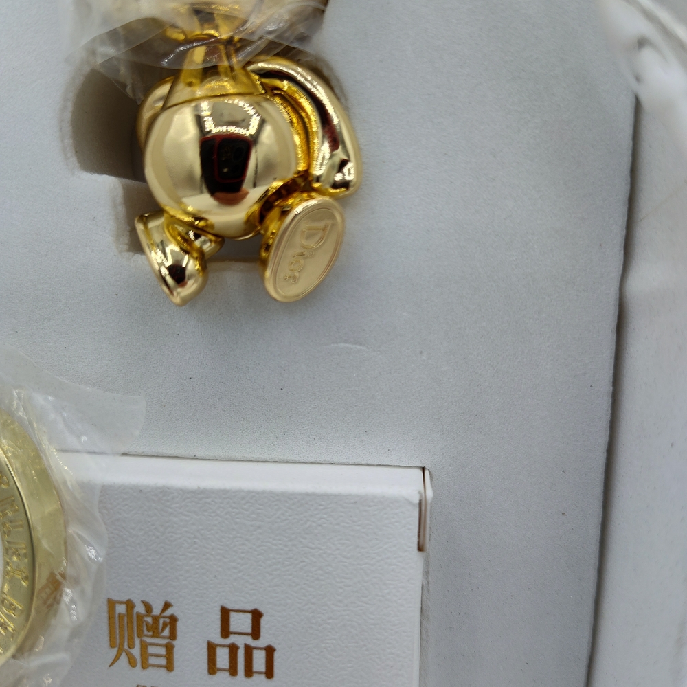 DIOR RARE Gold INLEX Robot Bear Keychain Asia-Exclusive Mid-Autumn Festival NWT - Picture 7 of 10